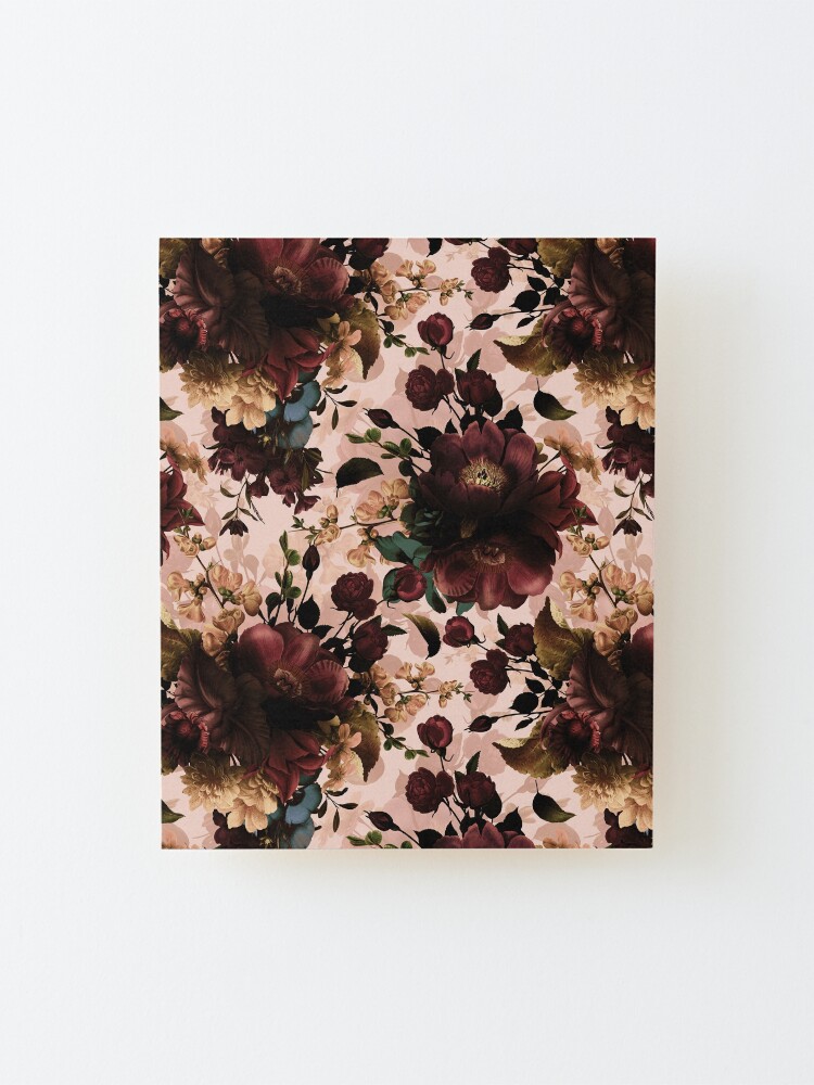 Alternate view of Moody florals - Mystic Night 11 Mounted Print