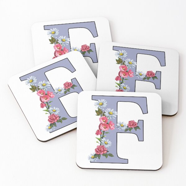 Item preview, Letter F, Initial, Monogram, Flowers, Art, Decorated Letter designed and sold by JoyfulWhimsy.