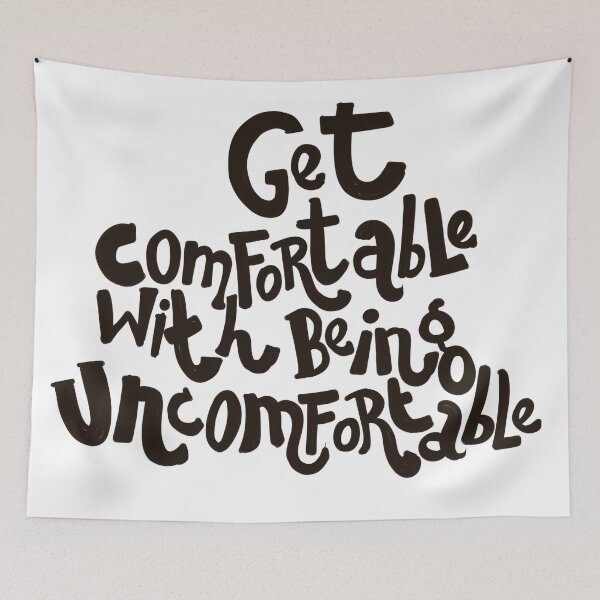 Item preview, Get comfortable with being uncomfortable - inspiring fitness quotes motivational designed and sold by sanscribes.