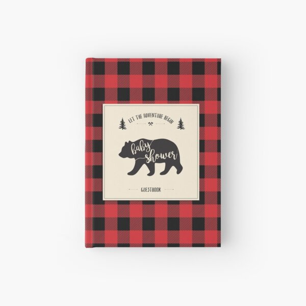 Lumberjack Baby Shower Guest book Hardcover Journal