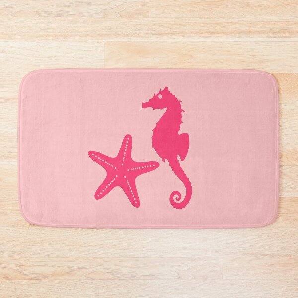 Item preview, Seahorse & starfish - shades of coral pink  designed and sold by Marymarice.