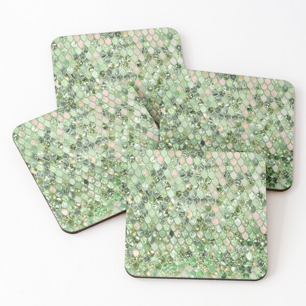 Item preview, Shiny Green Mermaid Scales pattern designed and sold by UtArt.