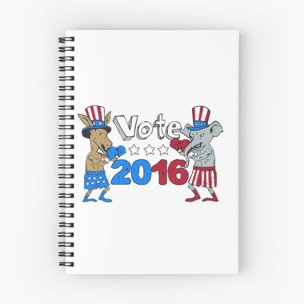 Item preview, Vote 2016 Donkey Boxer and Elephant Mascot Cartoon designed and sold by patrimonio.