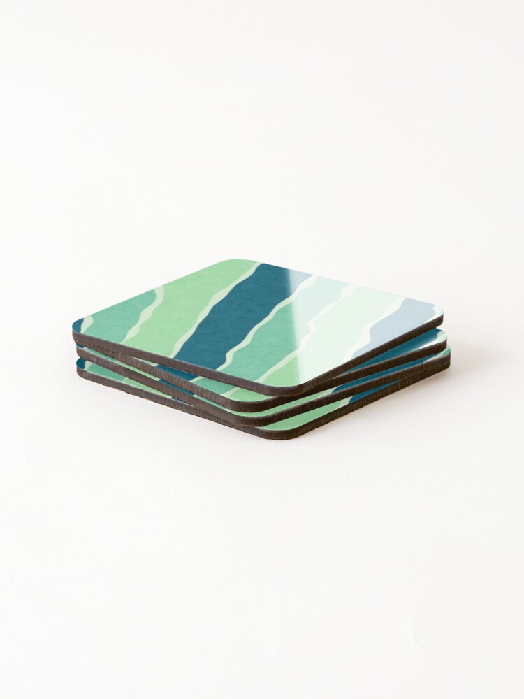 Thumbnail 4 of 5, Coasters (Set of 4), Blue pattern designed and sold by Rusembell.