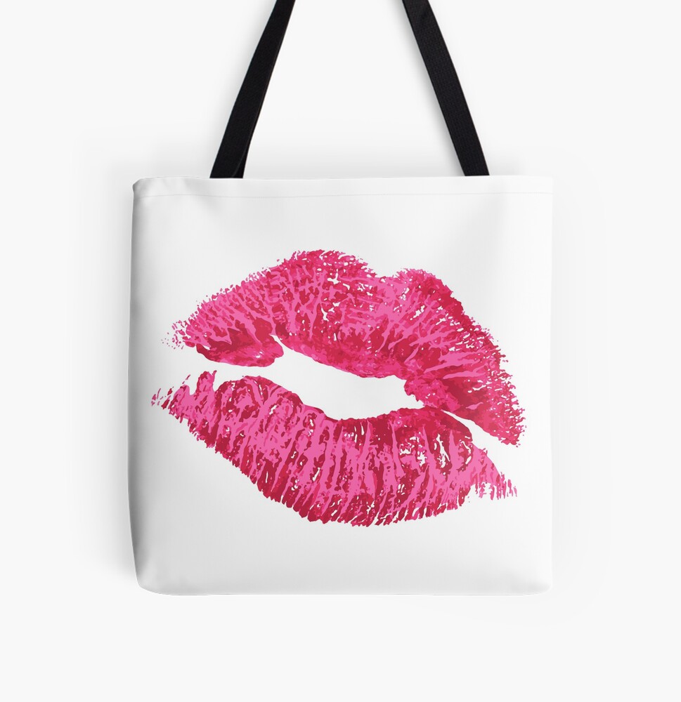 Hot Pink Lipstick Lips Kiss