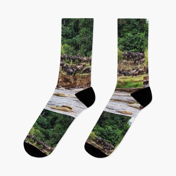 Item preview, Wildebeest Into the River designed and sold by Kay Brewer.
