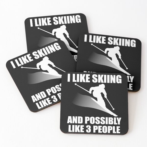 Item preview, I Like Skiing And Possibly Like 3 People - Funny Ski and Mountain Gift designed and sold by chriswilson111.