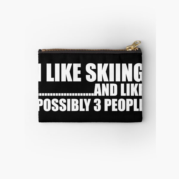 Item preview, I Like Skiing And Like Possibly 3 People - Funny Ski and Mountain Gift designed and sold by chriswilson111.