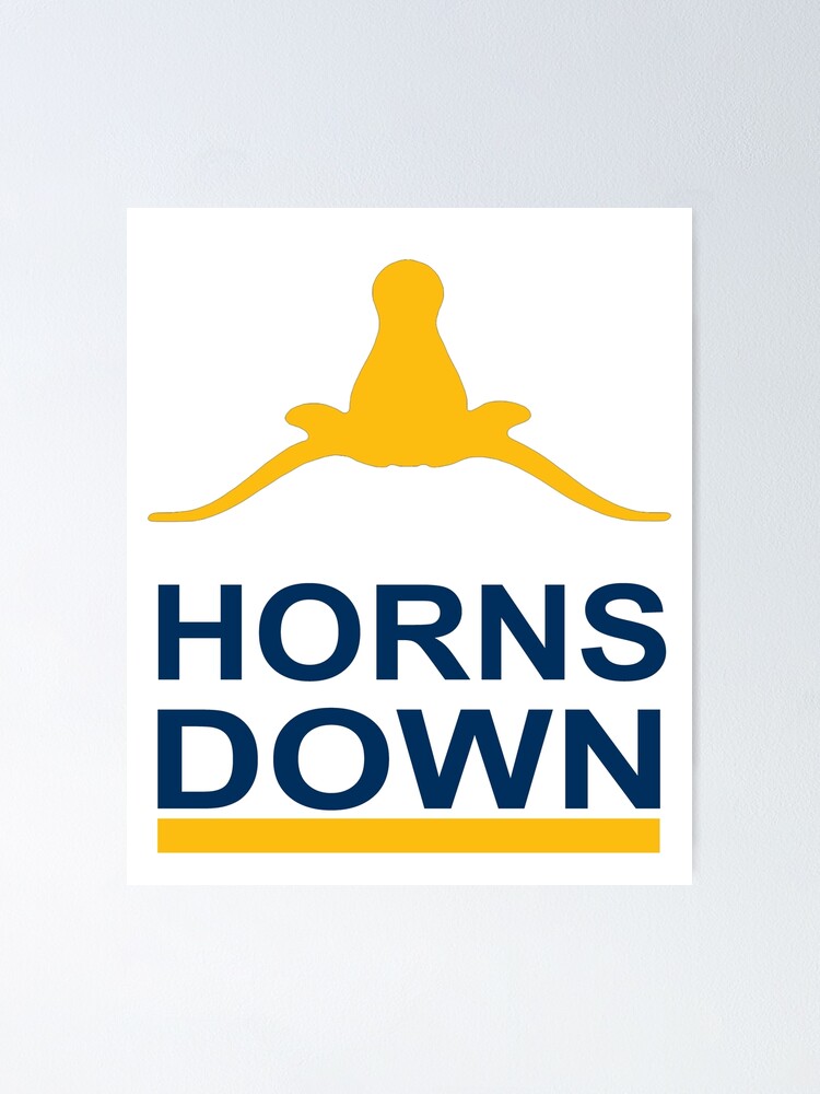 Horns Down Football West Virginia Gameday Poster By