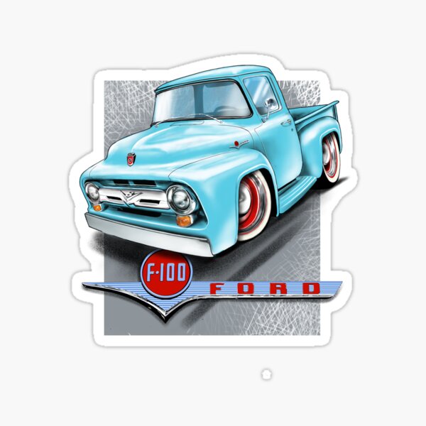 Classic Ford F100 Sticker For Sale By Stefansautoart Redbubble