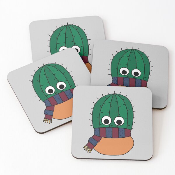 Item preview, Cute Cactus Design #209: Autumn Cactus With Scarf designed and sold by DreamCactus.