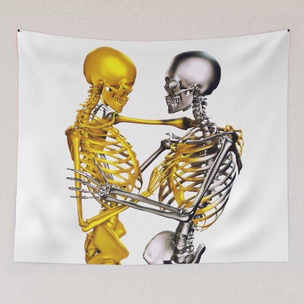 Item preview, Golden Touch Skeletons in love designed and sold by Derya Çakırsoy.