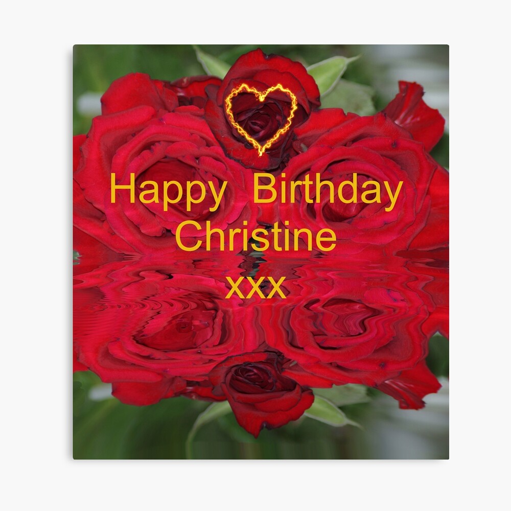 Poster Joyeux Anniversaire Christine Par Sandracockayne Redbubble