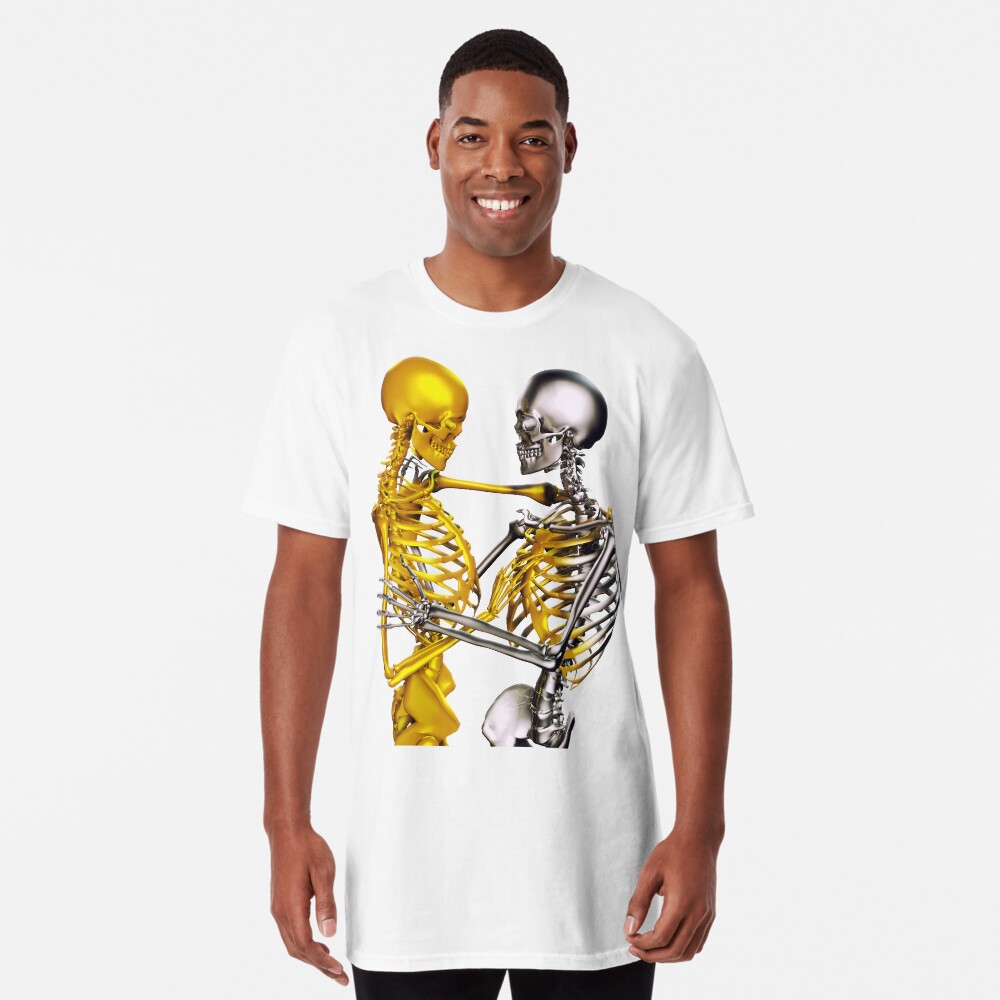 Golden Touch Skeletons in love Long T-Shirt