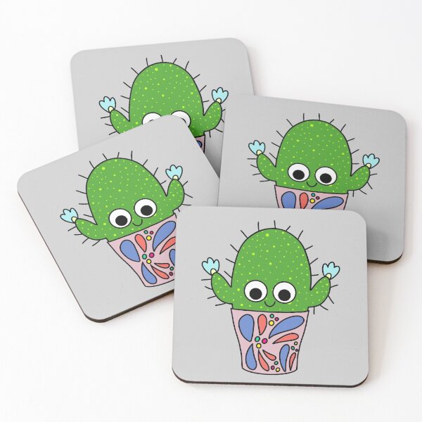 Item preview, Cute Cactus Design #212: Big Cactus With Flowers In Nice Pot designed and sold by DreamCactus.