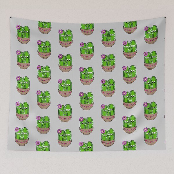 Item preview, Cute Cactus Design #215: Cacti Bunch In Heart Bowl designed and sold by DreamCactus.