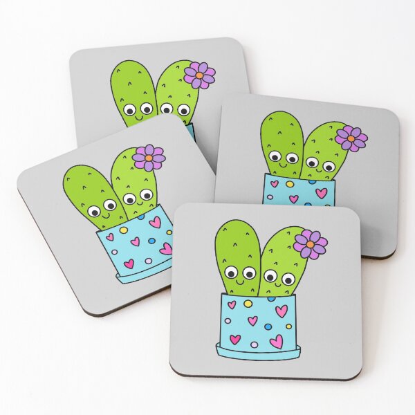 Item preview, Cute Cactus Design #216: Cacti Couple In Cute Pot designed and sold by DreamCactus.