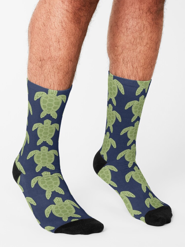 Alternate view of Green Sea Turtle Design Socks