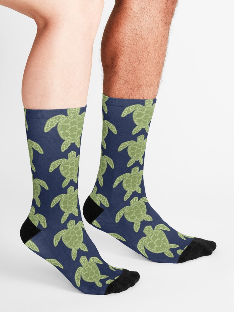 Alternate view of Green Sea Turtle Design Socks