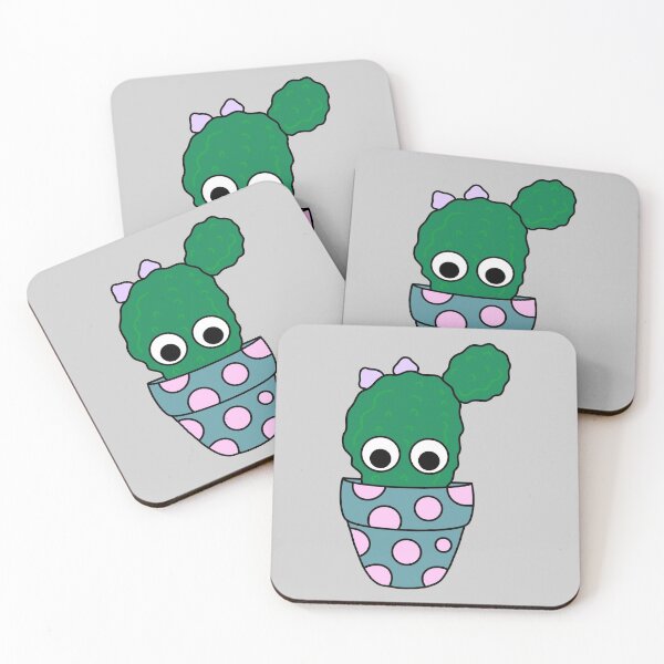 Item preview, Cute Cactus Design #220: Cactus In Painted Terra-cotta Pot designed and sold by DreamCactus.