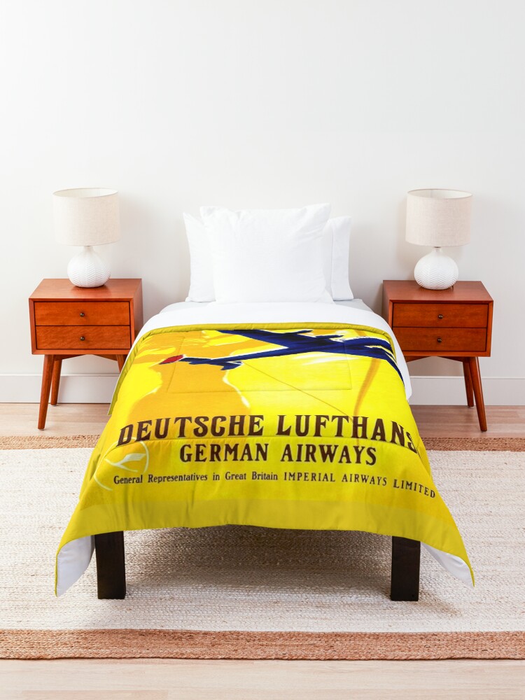 "DEUTSCHE LUFTHANSA; German Airway Advertising Print" Comforter by