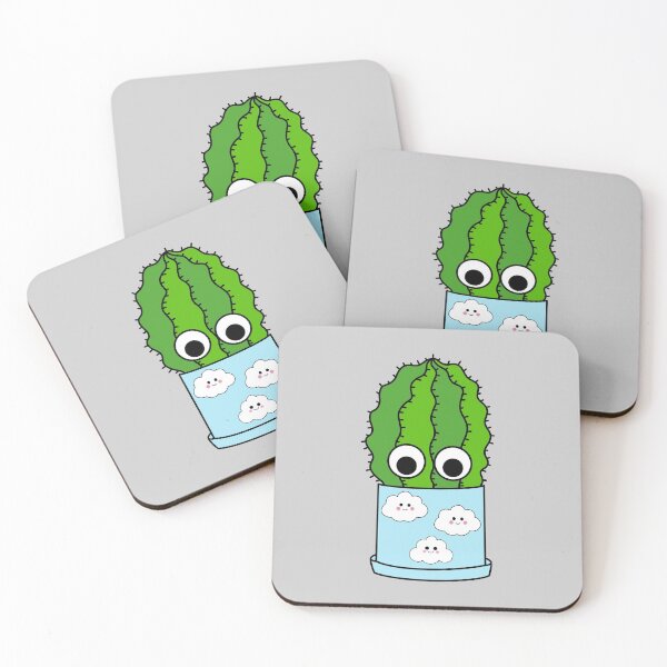 Item preview, Cute Cactus Design #225: Chunky Cactus In Cute Cloudy Pot designed and sold by DreamCactus.