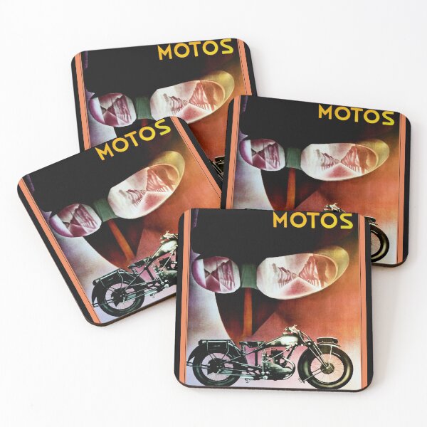 Item preview, Motos Vintage French Art Deco Motorcycle ad designed and sold by Glimmersmith.