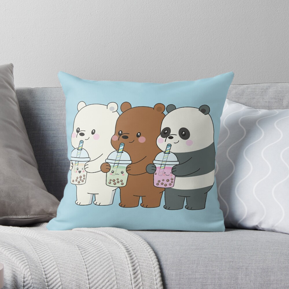 bare bears pillow