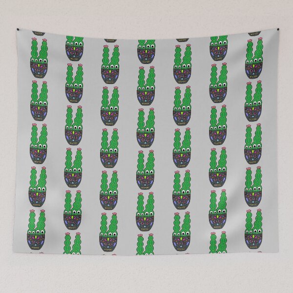 Item preview, Cute Cactus Design #230: Cute Cacti In Sugar Skull Themed Pot designed and sold by DreamCactus.