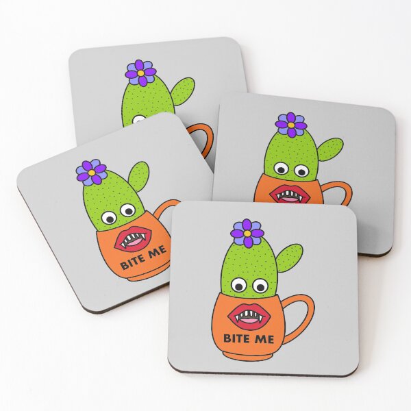 Item preview, Cute Cactus Design #233: Cute Cactus In Vampire Mouth Mug designed and sold by DreamCactus.