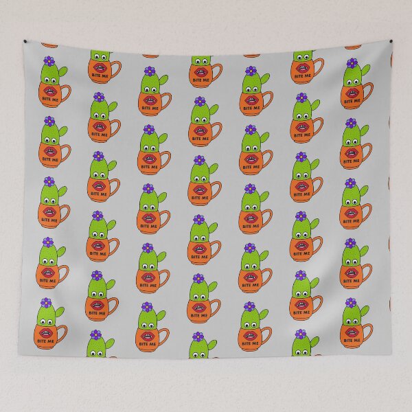 Item preview, Cute Cactus Design #233: Cute Cactus In Vampire Mouth Mug designed and sold by DreamCactus.