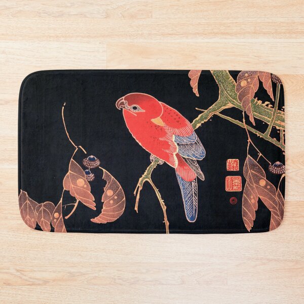 Item preview, Ito Jakuchu - Red Parrot on the Branch of a Tree  designed and sold by ArtExpression.
