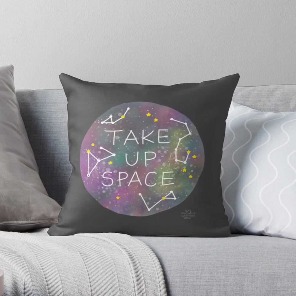 Take Up Space Throw Pillow