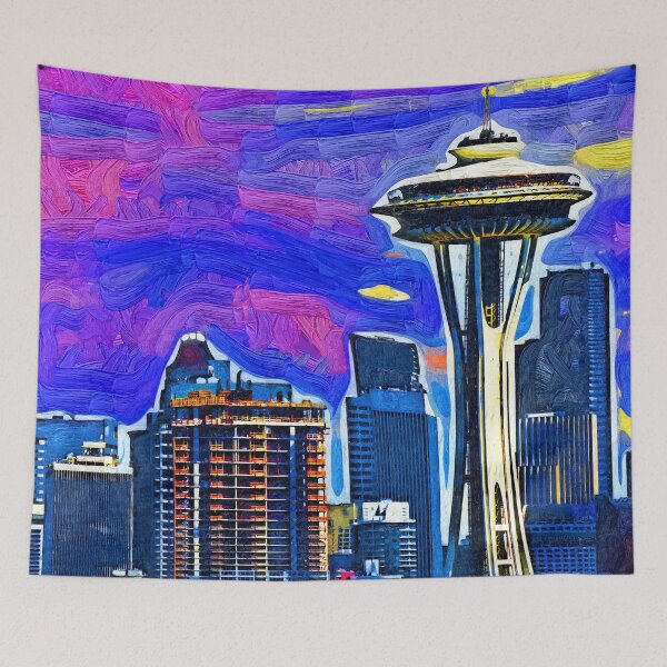 Item preview, Spece Needle Fauvism Style  designed and sold by KirtTisdale.