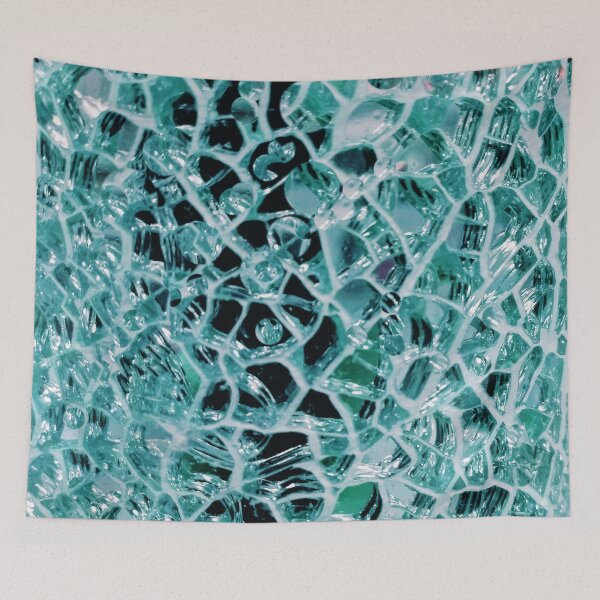 Item preview, Photographic Image of Turquoise Mirror and Glass Mosaic designed and sold by CrazyCraftLady.