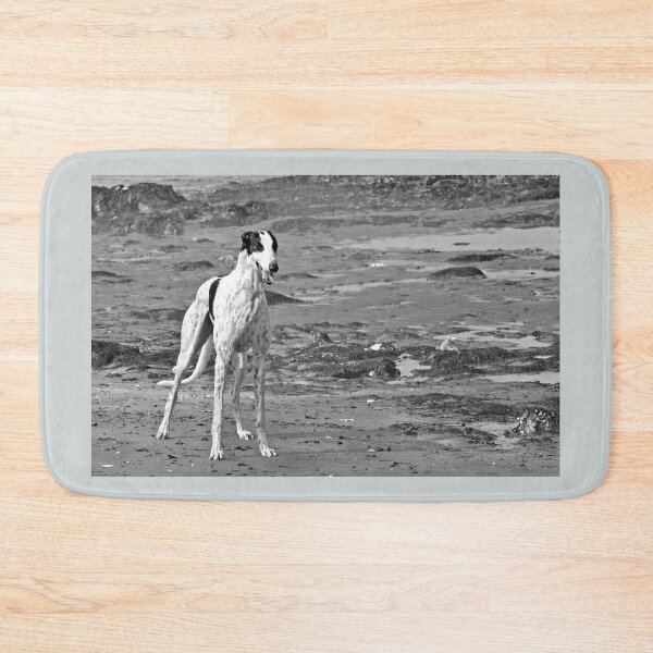 Item preview, Greyhound on the beach mono designed and sold by HoundieLover.