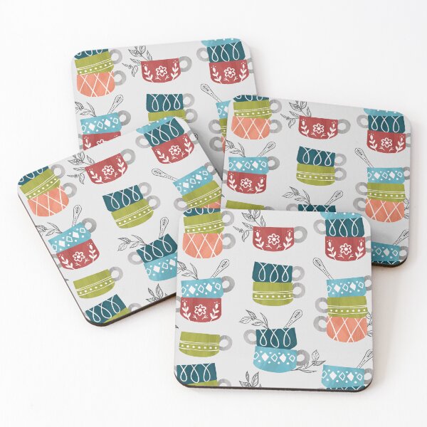 Item preview, Coffee and Tea Cups - Light Gray designed and sold by oppositedge.