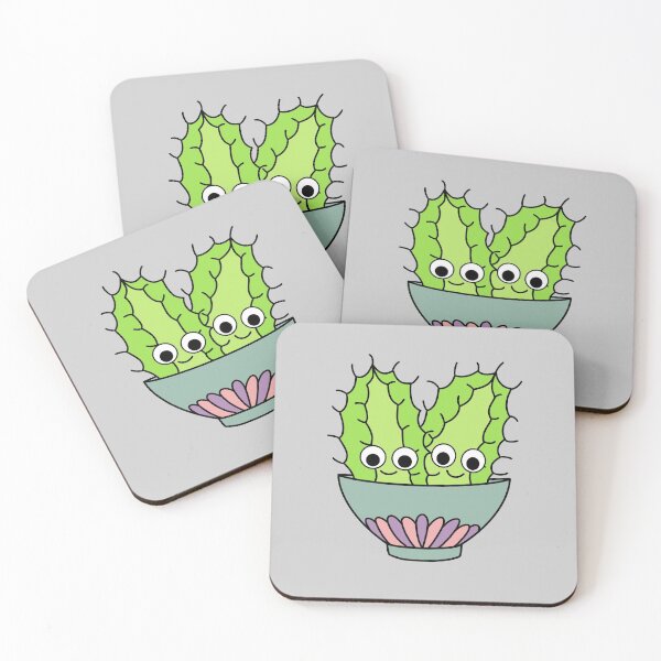 Item preview, Cute Cactus Design #245: Prickly Pear Cacti In Dainty Bowl designed and sold by DreamCactus.