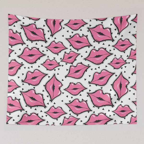 Item preview, Glam Pop Kissing Pink Lipstick Lips designed and sold by CyanSkyDesign.