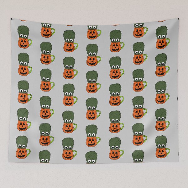 Item preview, Cute Cactus Design #248: Small Cactus In Jack O Lantern Mug designed and sold by DreamCactus.