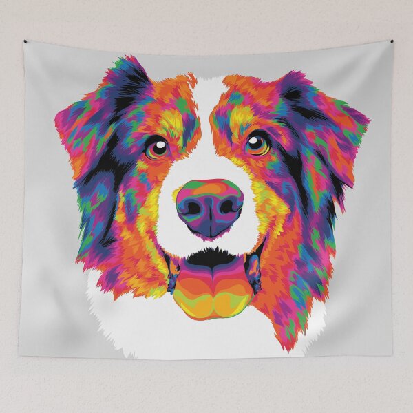 Item preview, Rainbow Mountain Dog Smile designed and sold by polliadesign.
