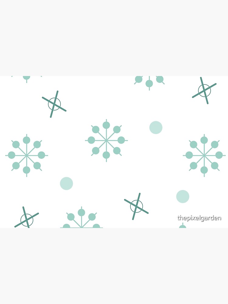 Atomic Age Sputnik Starbursts Winter Green by thepixelgarden