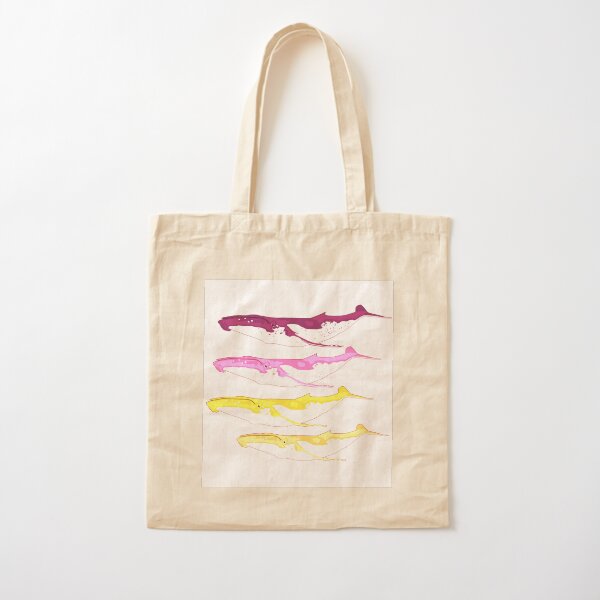 Whimsical Whales Humpback Pack Cotton Tote Bag