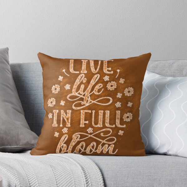 Item preview, Live life in full bloom - gold - inspirational quote designed and sold by Carrie_Anne_Designs.
