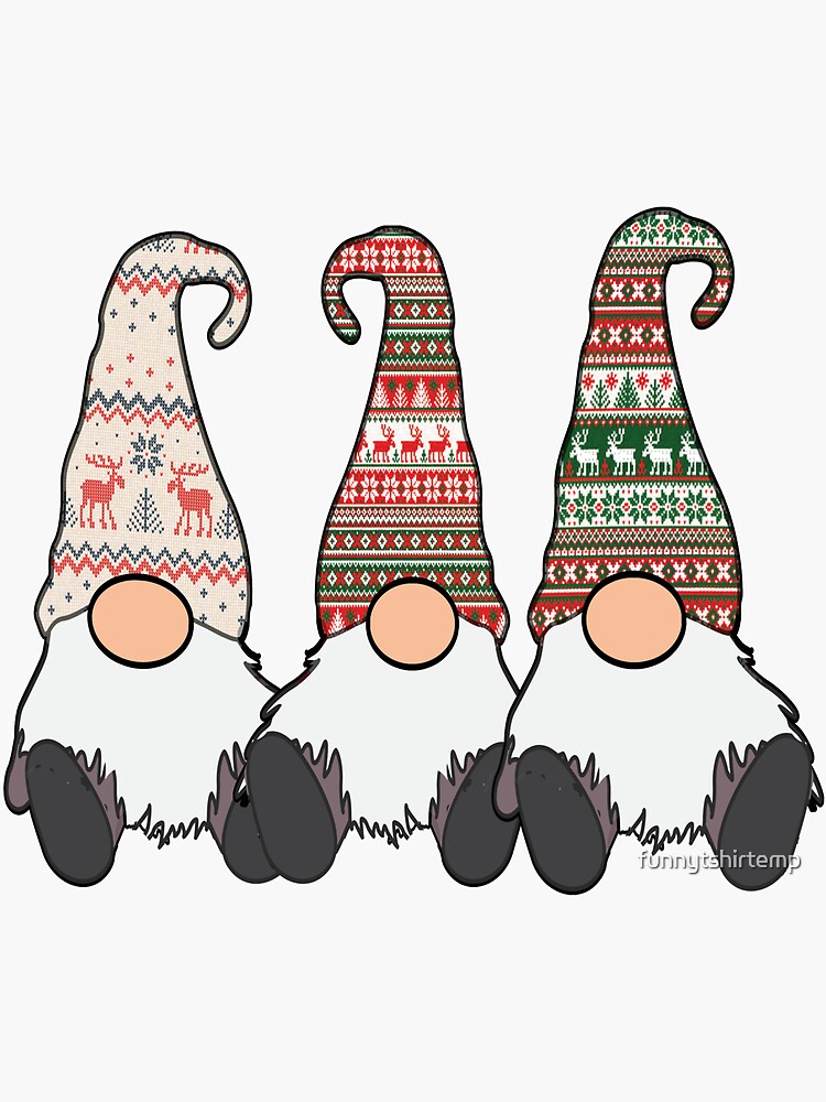 Funny 3 Nordic Gnomes Winter Christmas Swedish Cute Elves T-Shirt Funny 3 Nordic Gnomes Winter Christmas Swedish Cute Elves T-Shirt