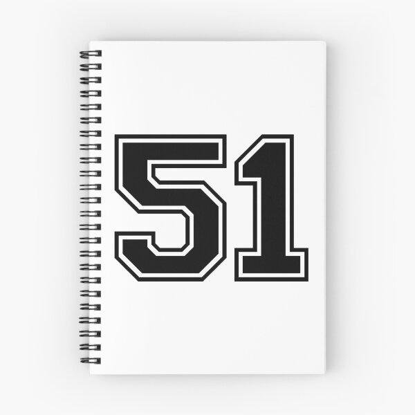Item preview, Varsity Team Sports Uniform Number #51 - Black designed and sold by RiplMedia.
