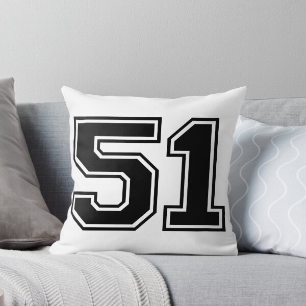 Item preview, Varsity Team Sports Uniform Number #51 - Black designed and sold by RiplMedia.