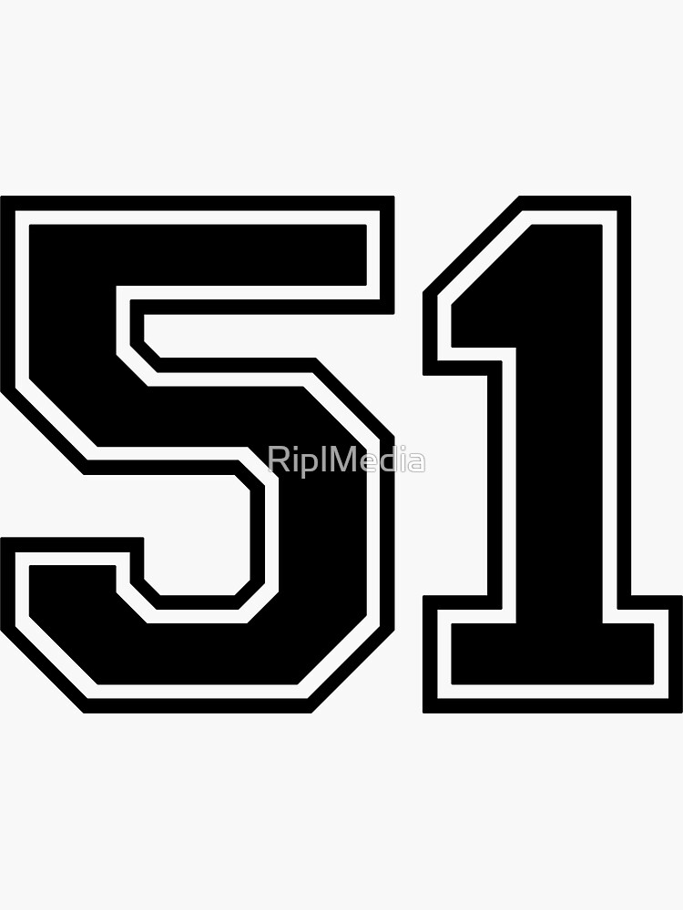 Varsity Team Sports Uniform Number #21 - Black Sticker for Sale by  RiplMedia