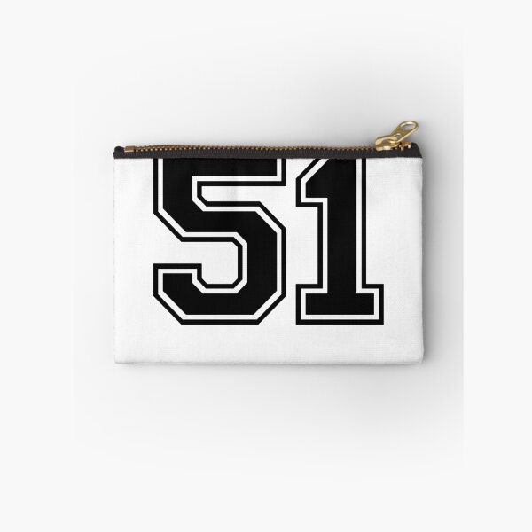 Item preview, Varsity Team Sports Uniform Number #51 - Black designed and sold by RiplMedia.