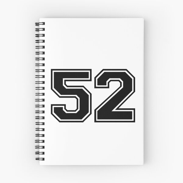 Item preview, Varsity Team Sports Uniform Number #52 - Black designed and sold by RiplMedia.
